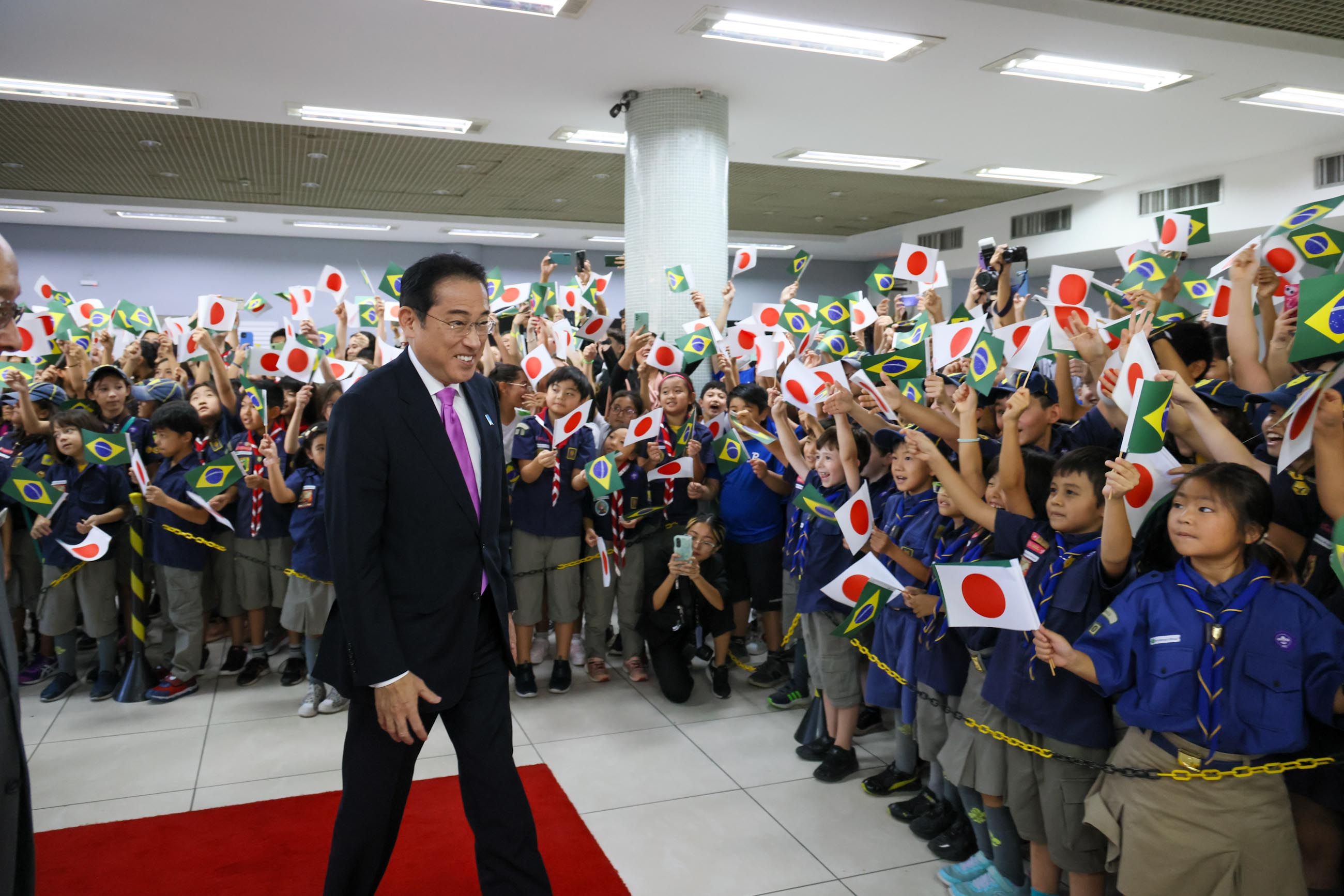 Prime Minister Kishida attending a welcome ceremony hosted by Nikkei communities (1)